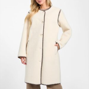 mia sherpa midi coat