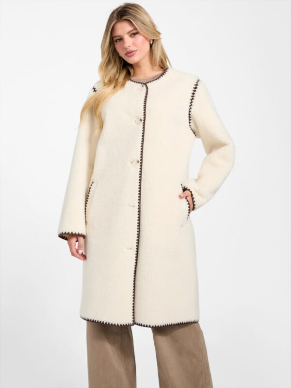 mia sherpa midi coat