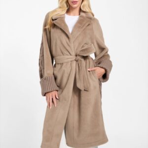 lucrezia faux fur knit coat