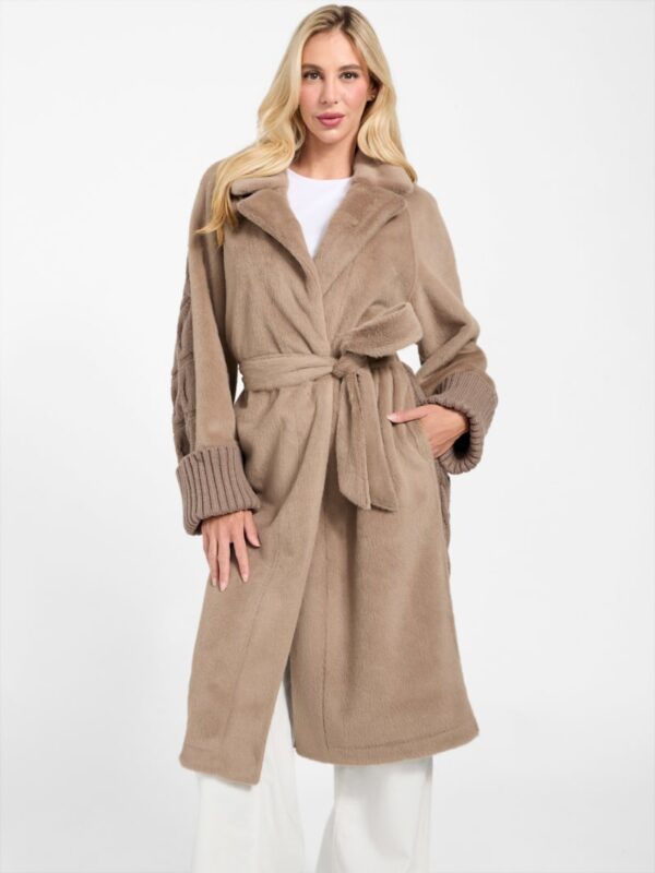 lucrezia faux fur knit coat