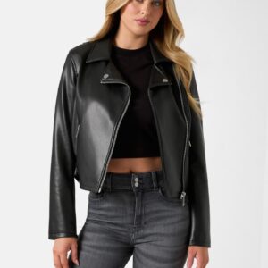 miko faux leather moto jacket