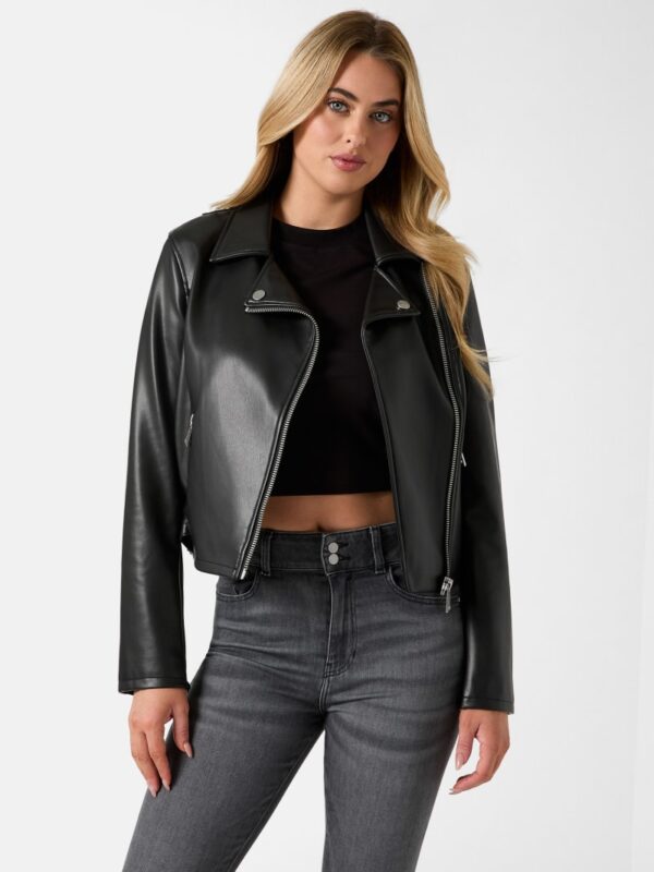 miko faux leather moto jacket