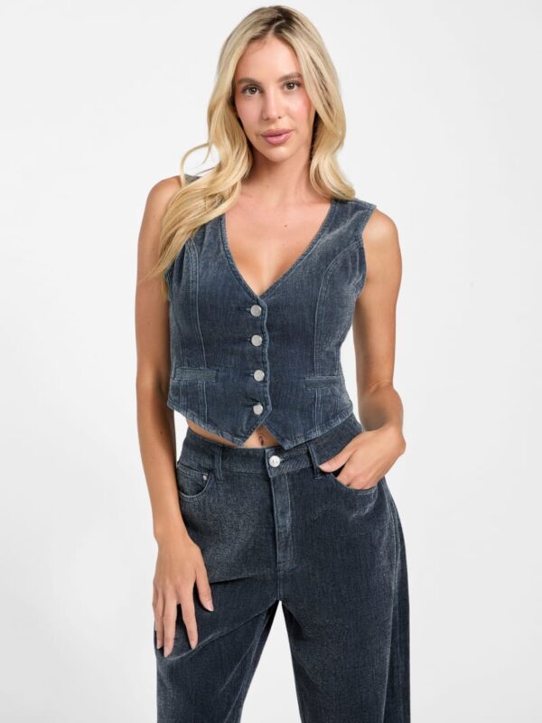 eco adele denim vest