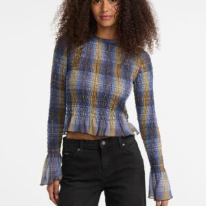 guess originals eco smocked mesh printed tee