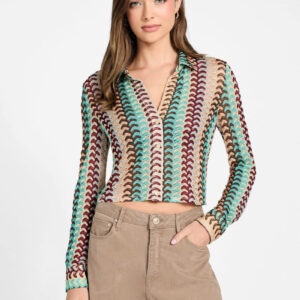 izzy striped knit shirt