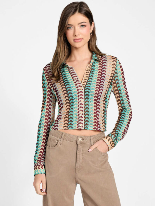 izzy striped knit shirt