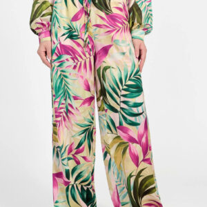 ines printed satin pants