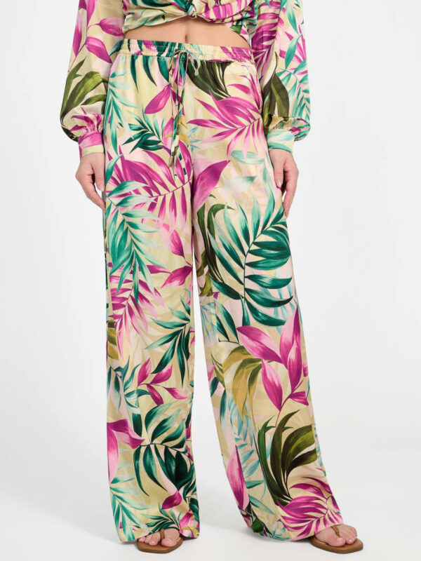ines printed satin pants