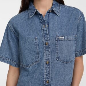 boxy denim shirt