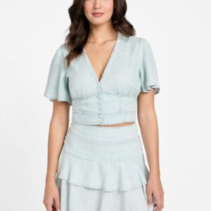 luiza denim top