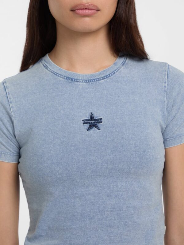 crewneck star crop tee