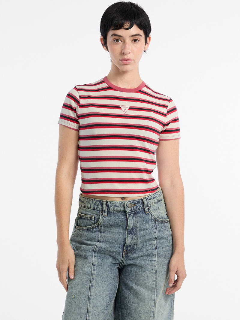 eco guess originals core striped baby tee eco guess originals core striped baby tee