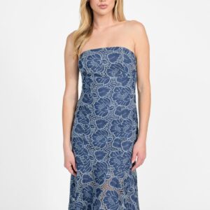 maisy lace indigo dress