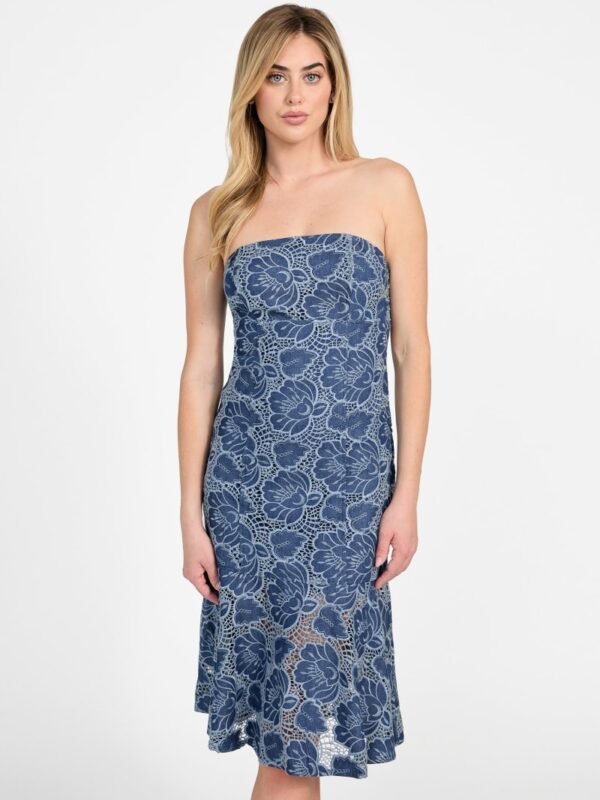 maisy lace indigo dress