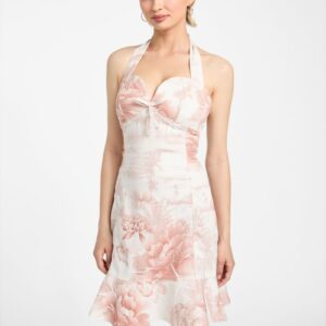 eco isadora denim halter dress