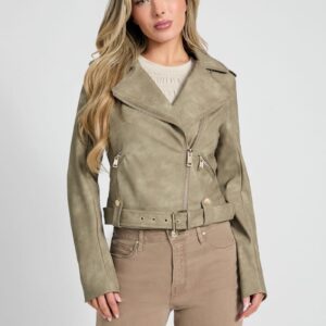 concetta washed biker jacket
