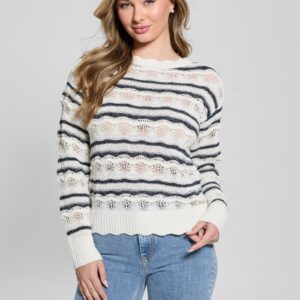 valerie striped open knit sweater
