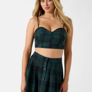 pia plaid top