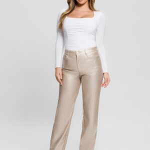 ambra metallic faux leather pants