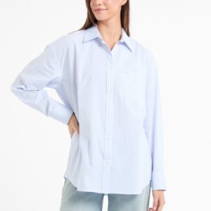 striped color block shirt