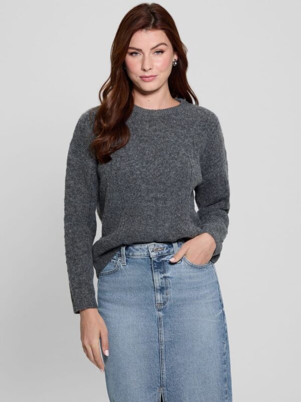 sylvie alpaca blend pointelle sweater