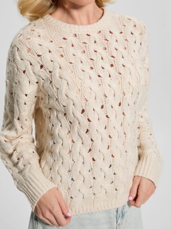tawnya sequin open knit sweater