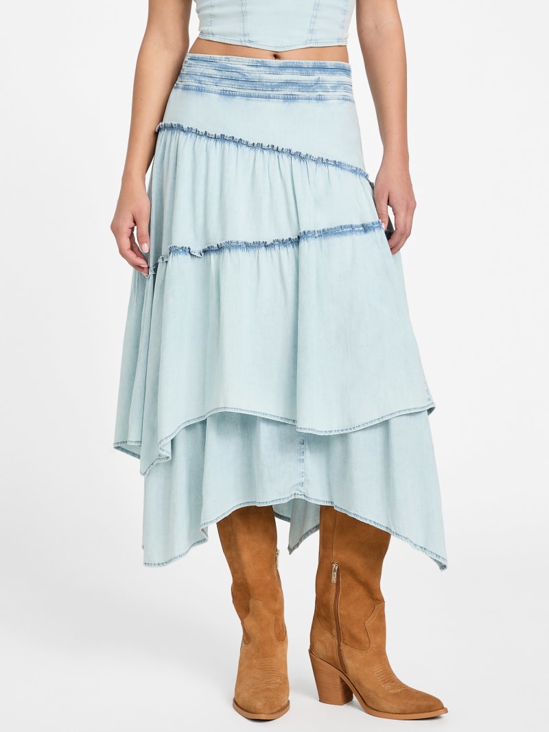 eco tanya denim maxi skirt eco tanya denim maxi skirt