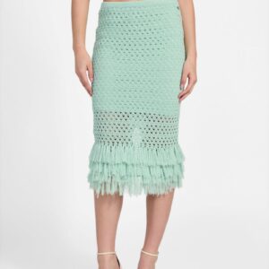 eco luca fringe hem skirt