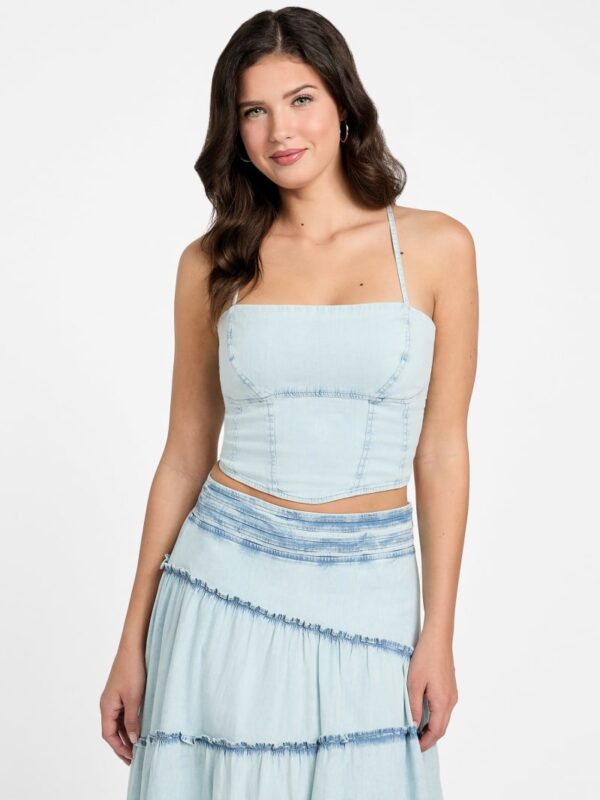 niki denim crop top