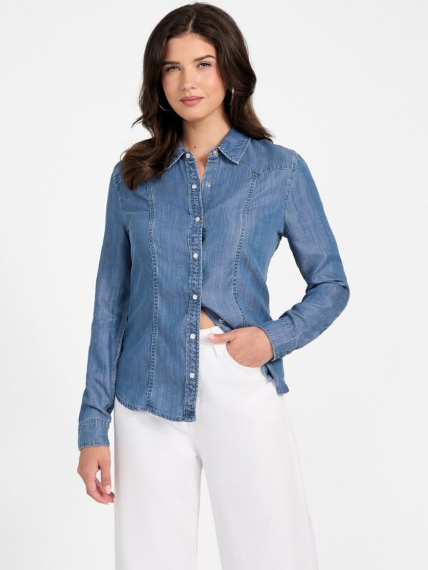 classic denim western shirt