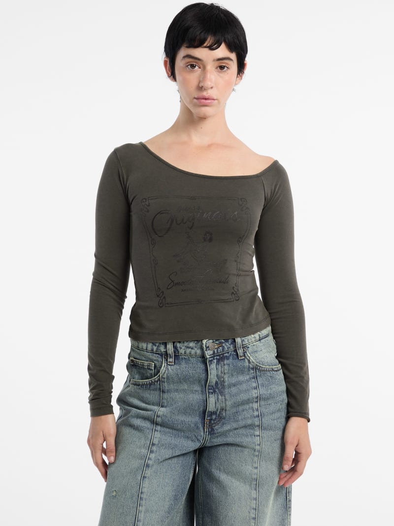 guess originals off the shoulder tee guess originals off the shoulder tee