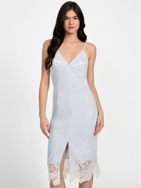 aria maxi denim dress