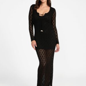 alba pointelle maxi dress