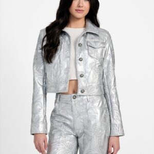 clelia embroidered trucker jacket