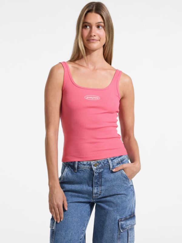 embroidered logo tank top