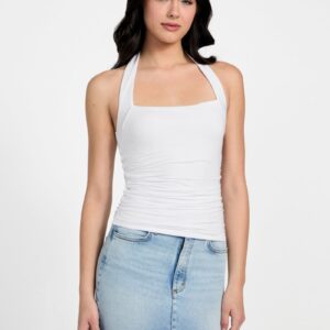 eco nora halter shirred tank