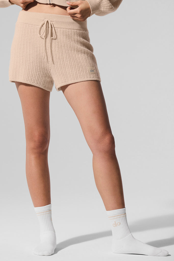 cashmere high waist plush waffle cashmere high waist plush waffle