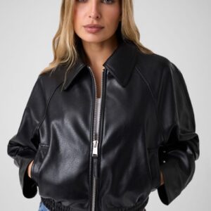 faux leather jacket