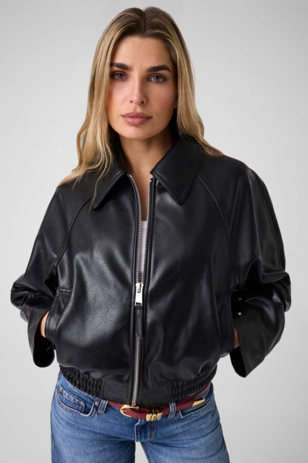 faux leather jacket