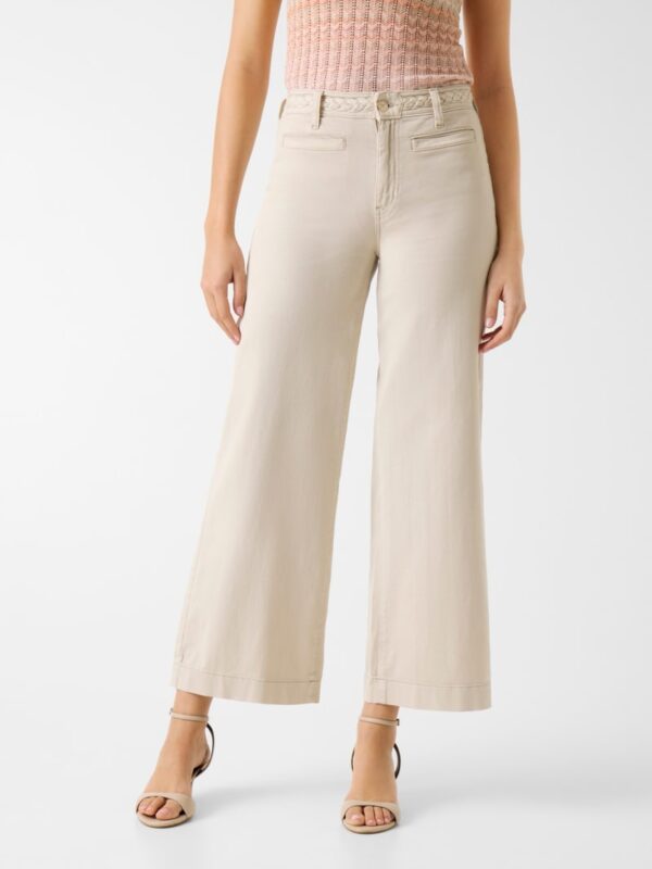 braided cropped wide leg pants