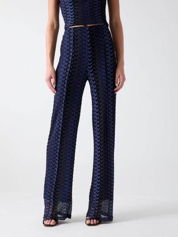 striped flare pants