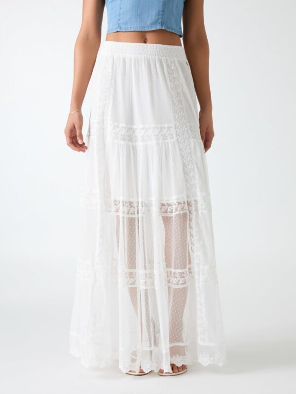 lace maxi skirt