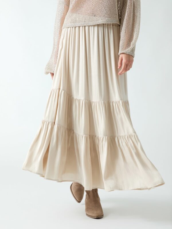 pleated maxi skirt
