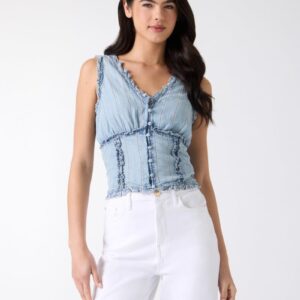 rebeca chambray corset top