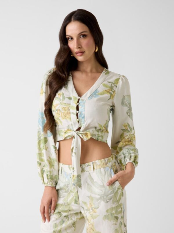 linen blend blouse