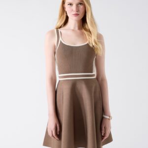 viscose blend mini dress