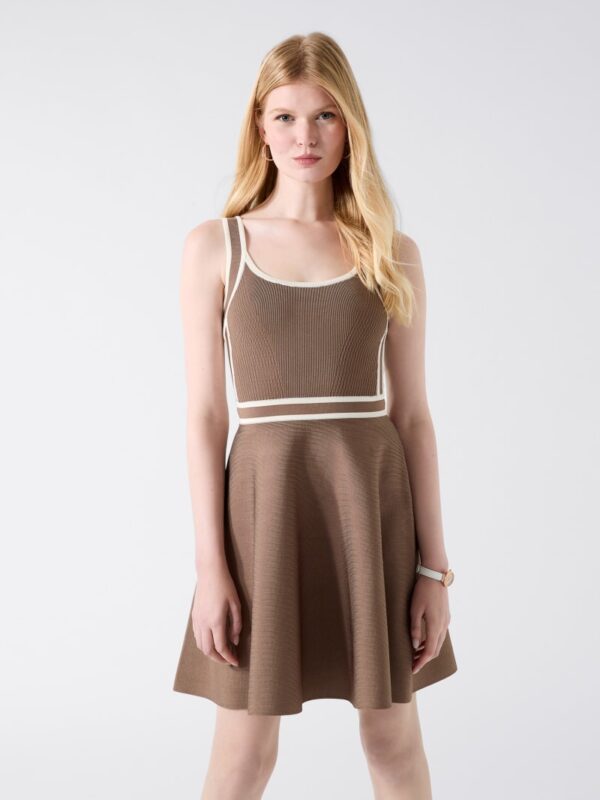 viscose blend mini dress