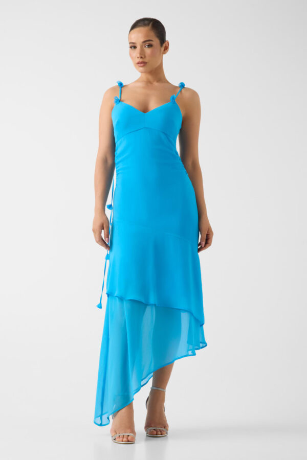 ruffled long dress