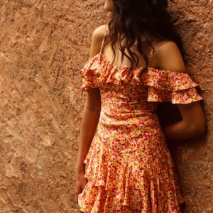 asymmetrical ruffled dress