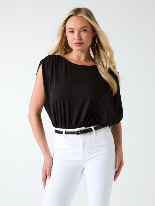 pleated bodysuit